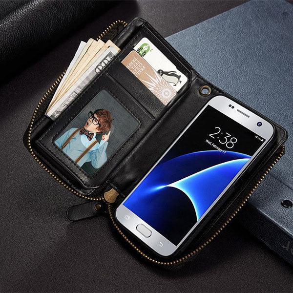 Stand Flip Wallet For Samsung Galaxy